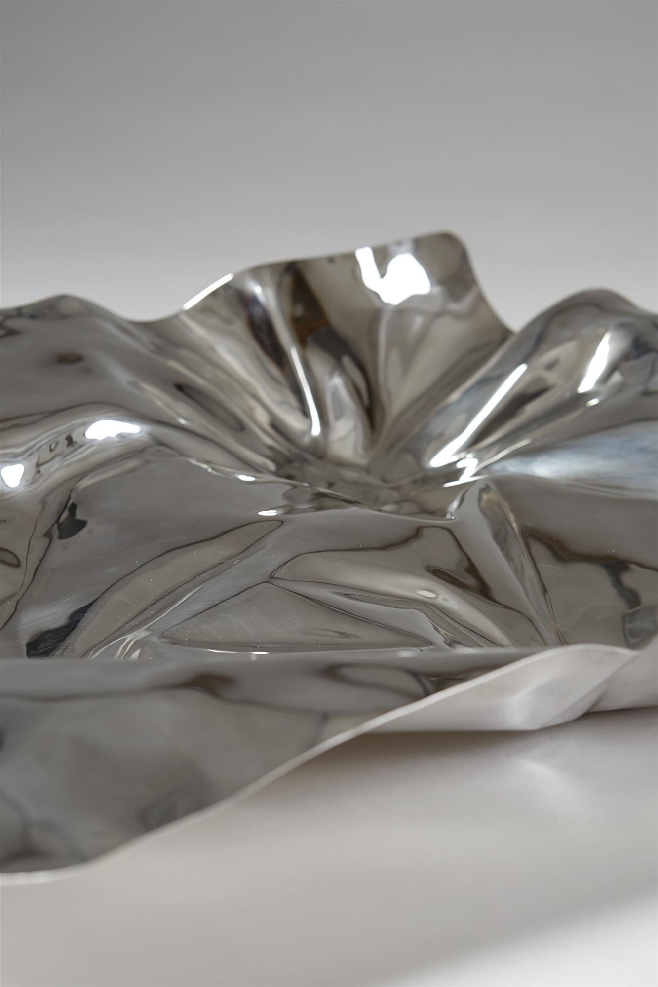 Silver Dish Designed By Verner Panton For Georg Jensen Denmark 1990s 