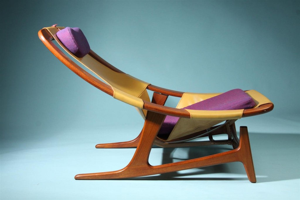 Adjustable easy chair, Holmenkollen. Designed by Fredrik Kayser for