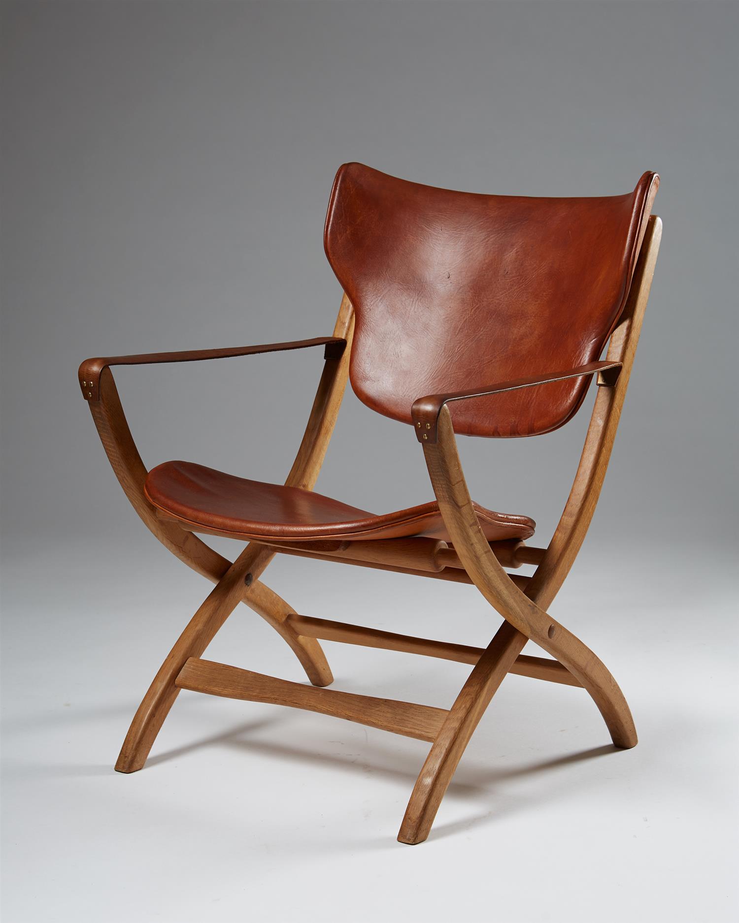 Folding armchair "Egyptian Chair" designed by Poul Hundevad, — Modernity