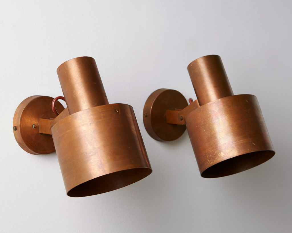 Pair of wall lamps H2 21013 designed by Paavo Tynell for Idman, — Modernity