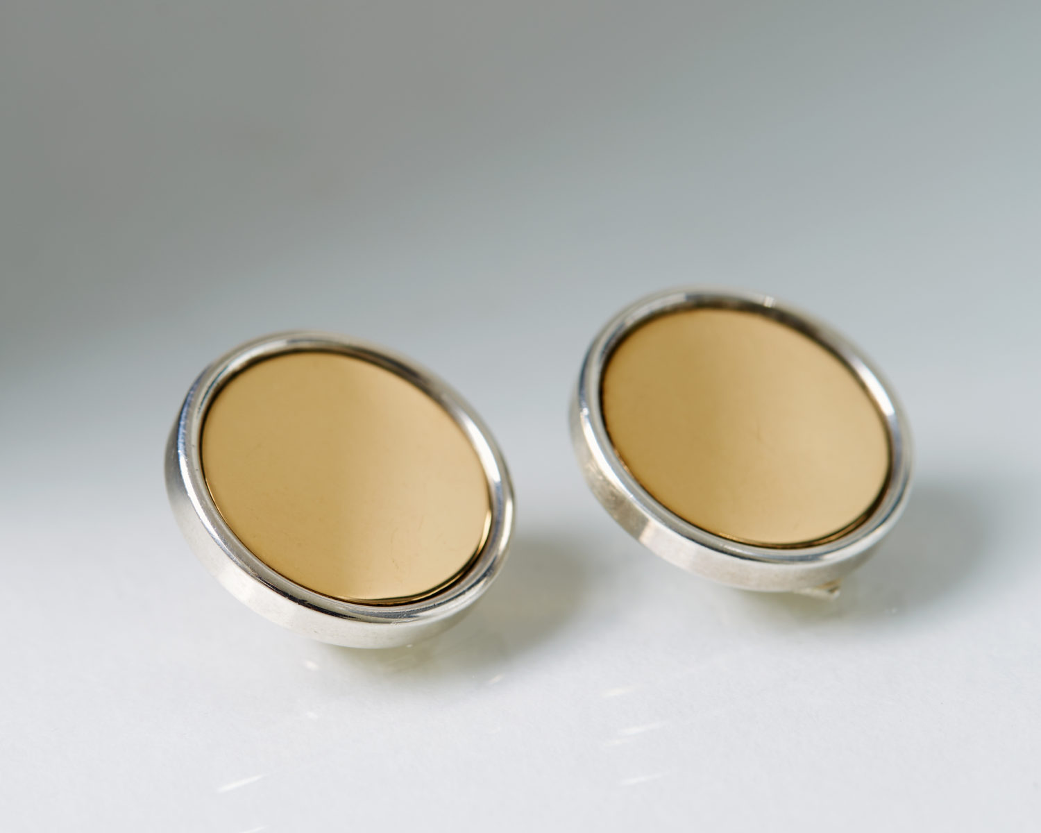 Pair of ear clips, anonymous, for Georg Jensen, — Modernity