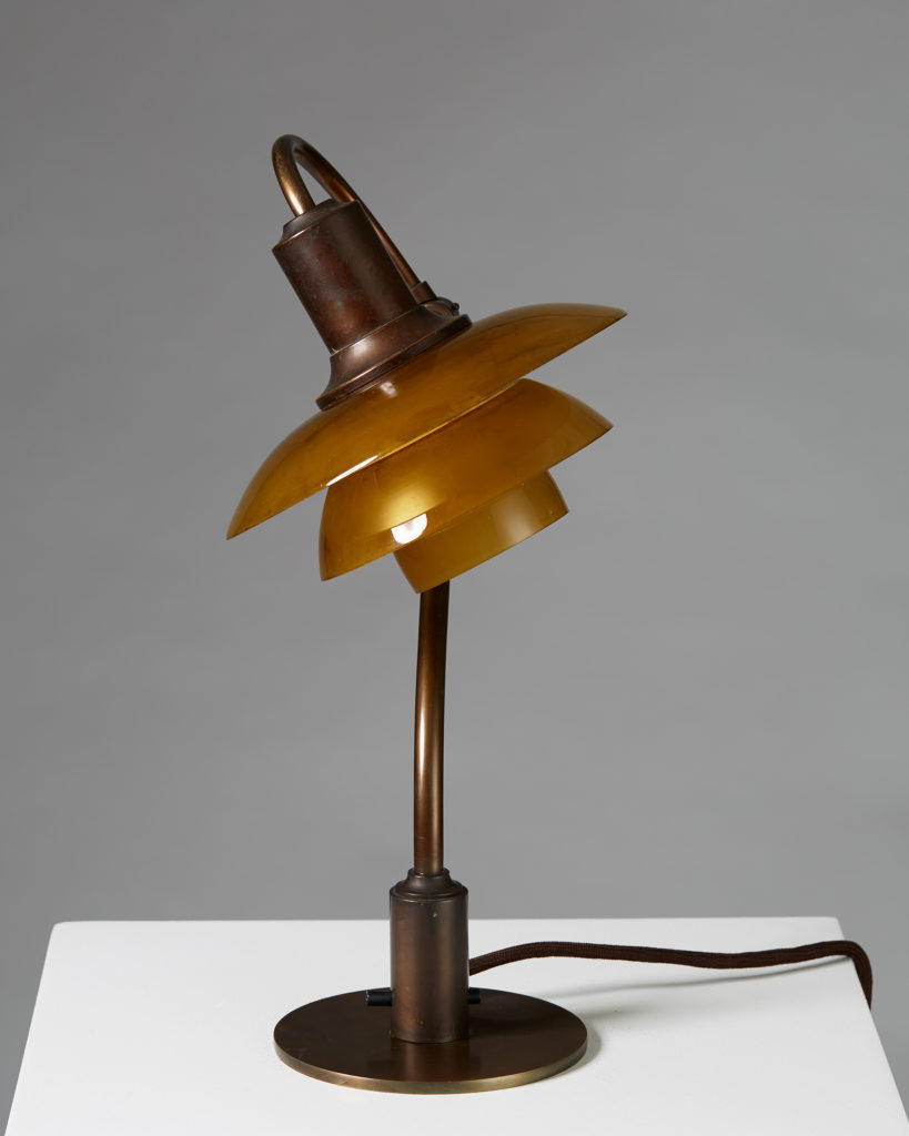 LOUIS POULSEN PH 2/1 Limited Edition 2020 Amber Table lamp by Poul  Henningsen