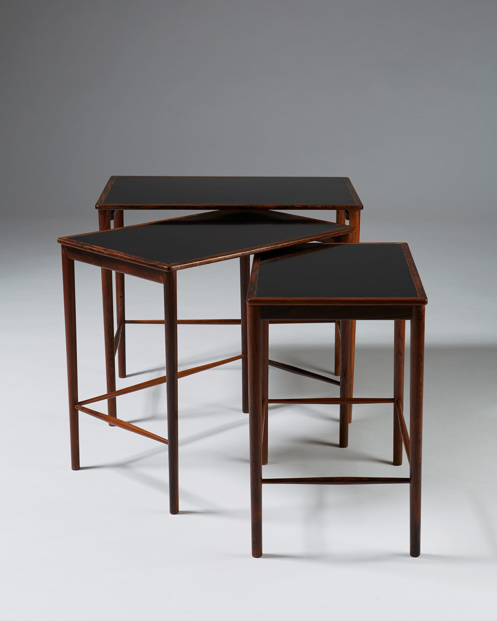 Set of three nesting tables by Kaj Winding for P. Jeppesen, — Modernity