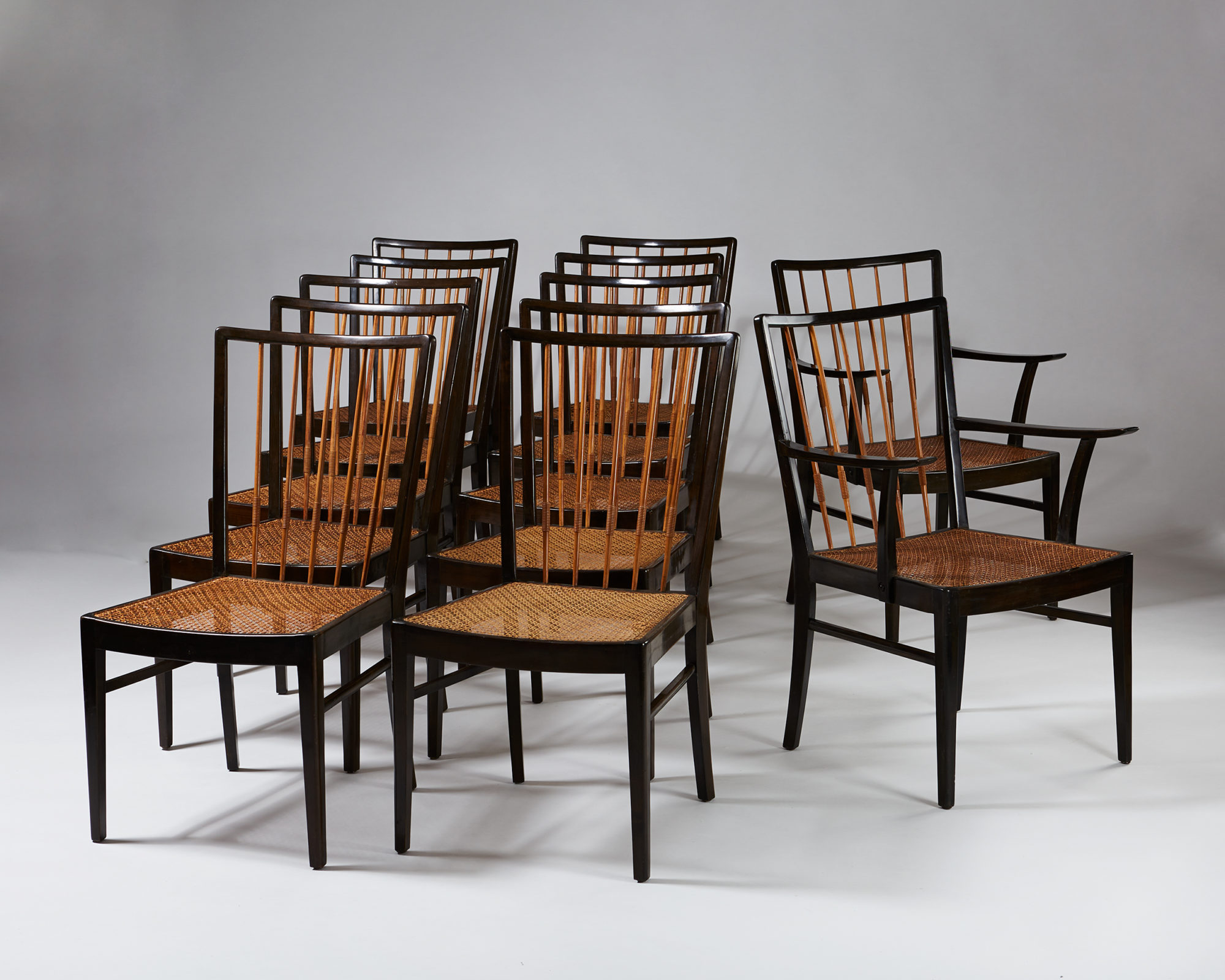 Set of twelve chairs, anonymous, — Modernity