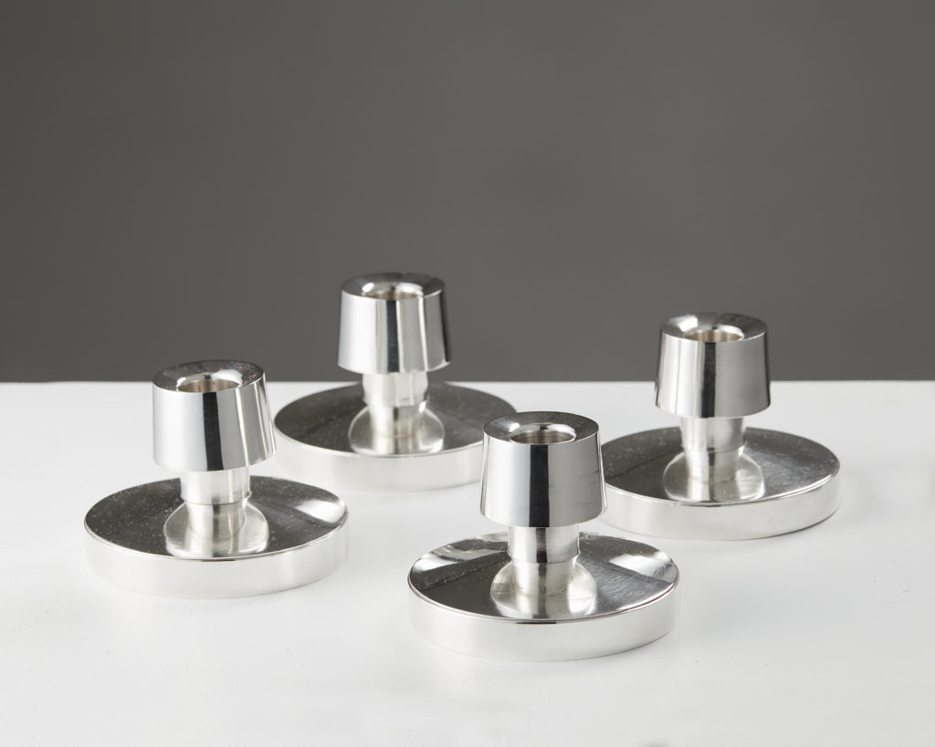 Set of four candlesticks, designed by Rey Urban, — Modernity