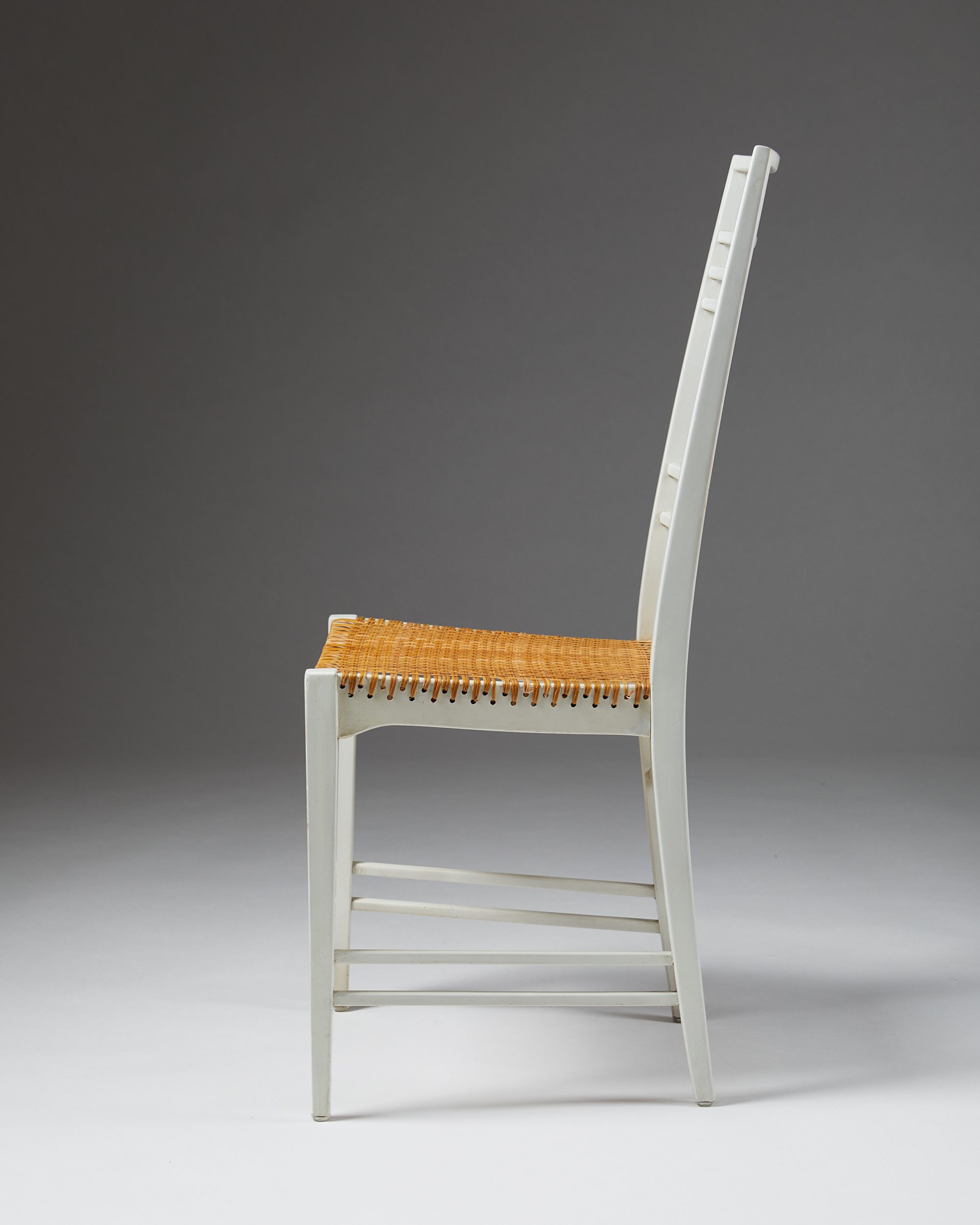 A set of six, "Poem" chairs designed by Erik Chambert, — Modernity