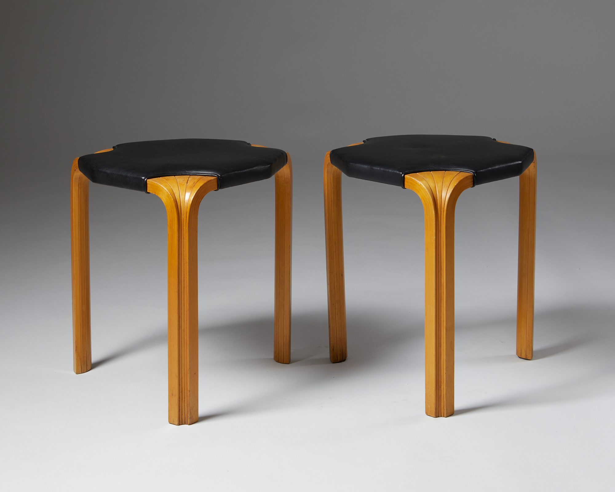 Pair of stools, model X602 designed by Alvar Aalto, Finland. 1950’s ...